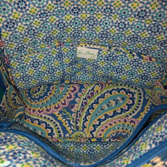 Vera Bradley Capri Blue Lola Style Bowler Bag - Picture 8 of 16